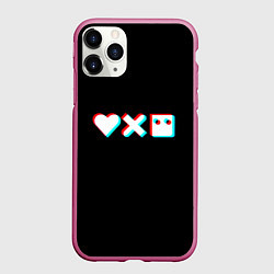 Чехол iPhone 11 Pro матовый Любовь, смерть и роботы, цвет: 3D-малиновый