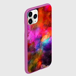 Чехол iPhone 11 Pro матовый Взрыв красок тай дай, цвет: 3D-фиолетовый — фото 2
