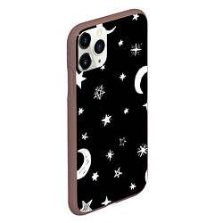 Чехол iPhone 11 Pro матовый Звездное небо, цвет: 3D-коричневый — фото 2