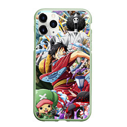 Чехол iPhone 11 Pro матовый ONE PIECE ВАН ПИС, цвет: 3D-салатовый