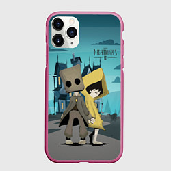 Чехол iPhone 11 Pro матовый Little Nightmares 2, цвет: 3D-малиновый