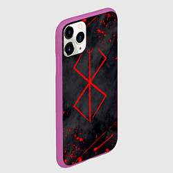 Чехол iPhone 11 Pro матовый BERSERK БЕРСЕРК КЛЕЙМО, цвет: 3D-фиолетовый — фото 2