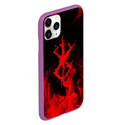 Чехол iPhone 11 Pro матовый BERSERK БЕРСЕРК КЛЕЙМО, цвет: 3D-фиолетовый — фото 2