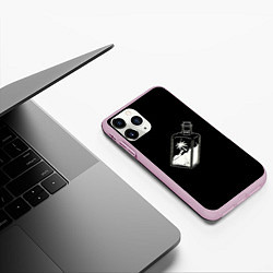 Чехол iPhone 11 Pro матовый Дерево внутри бутылки, цвет: 3D-розовый — фото 2