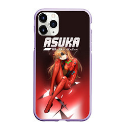 Чехол iPhone 11 Pro матовый Asuka Eva-02, цвет: 3D-светло-сиреневый