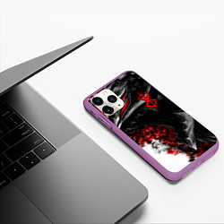 Чехол iPhone 11 Pro матовый BERSERK БЕРСЕРК, цвет: 3D-фиолетовый — фото 2