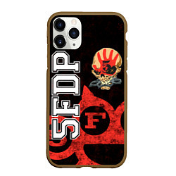 Чехол iPhone 11 Pro матовый Five Finger Death Punch 1, цвет: 3D-коричневый
