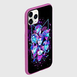 Чехол iPhone 11 Pro матовый BTS, цвет: 3D-фиолетовый — фото 2