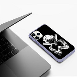 Чехол iPhone 11 Pro матовый GANGSTA MARILYN, цвет: 3D-светло-сиреневый — фото 2