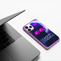 Чехол iPhone 11 Pro матовый Evelynn LOL, цвет: 3D-фиолетовый — фото 2