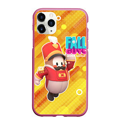 Чехол iPhone 11 Pro матовый FALL GUYS Щелкунчик, цвет: 3D-малиновый