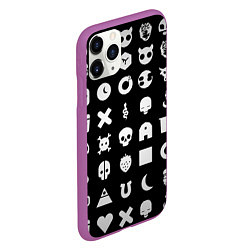 Чехол iPhone 11 Pro матовый Любовь смерть и роботы, цвет: 3D-фиолетовый — фото 2
