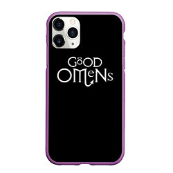 Чехол iPhone 11 Pro матовый GOOD OMENS БЛАГИЕ ЗНАМЕНИЯ КРЫЛЬЯ, цвет: 3D-фиолетовый