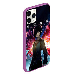 Чехол iPhone 11 Pro матовый Тоука Киришима Токийский гуль, цвет: 3D-фиолетовый — фото 2