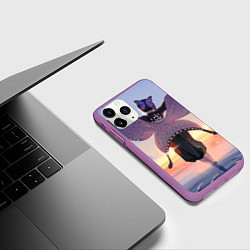 Чехол iPhone 11 Pro матовый КЛИНОК РАССЕКАЮЩИЙ ДЕМОНОВ, цвет: 3D-фиолетовый — фото 2
