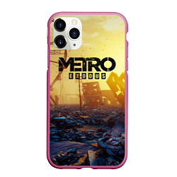 Чехол iPhone 11 Pro матовый Metro Exodus, цвет: 3D-малиновый