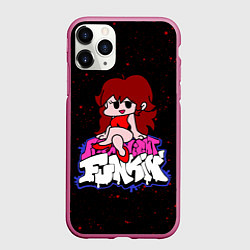 Чехол iPhone 11 Pro матовый Friday Night Funkin, цвет: 3D-малиновый