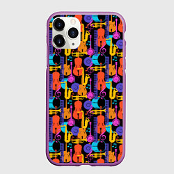 Чехол iPhone 11 Pro матовый Джаз, цвет: 3D-фиолетовый