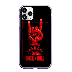 Чехол iPhone 11 Pro матовый Rock & Roll, цвет: 3D-светло-сиреневый