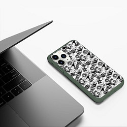 Чехол iPhone 11 Pro матовый PUNK ROCK, цвет: 3D-темно-зеленый — фото 2