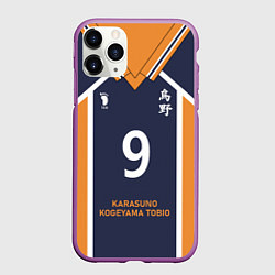 Чехол iPhone 11 Pro матовый KARASUNO 9 ФОРМА КАРАСУНО, цвет: 3D-фиолетовый