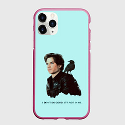 Чехол iPhone 11 Pro матовый Дневники вампира,, цвет: 3D-малиновый