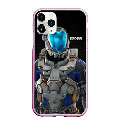 Чехол iPhone 11 Pro матовый Масс эффект, цвет: 3D-розовый