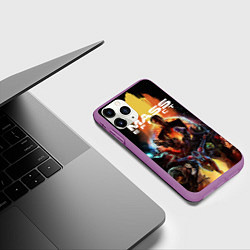 Чехол iPhone 11 Pro матовый Mass effect, цвет: 3D-фиолетовый — фото 2