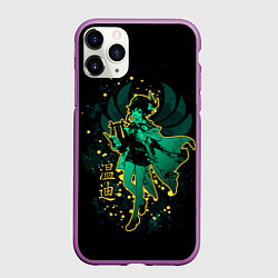 Чехол iPhone 11 Pro матовый GENSHIN IMPACT, ВЕНТИ, цвет: 3D-фиолетовый