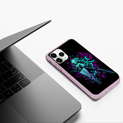 Чехол iPhone 11 Pro матовый GENSHIN IMPACT, ДЖИНН, цвет: 3D-розовый — фото 2