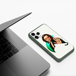 Чехол iPhone 11 Pro матовый Klaus, цвет: 3D-темно-зеленый — фото 2