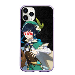 Чехол iPhone 11 Pro матовый Genshin Impact VENTI, цвет: 3D-светло-сиреневый