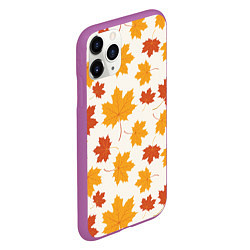 Чехол iPhone 11 Pro матовый Осень Autumn, цвет: 3D-фиолетовый — фото 2