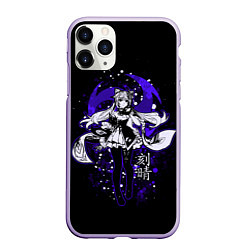 Чехол iPhone 11 Pro матовый GENSHIN IMPACT, КЭ ЦИН, цвет: 3D-светло-сиреневый
