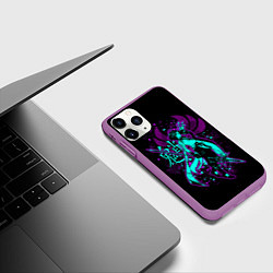Чехол iPhone 11 Pro матовый GENSHIN IMPACT, СЯО, цвет: 3D-фиолетовый — фото 2