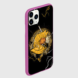 Чехол iPhone 11 Pro матовый ЗЕНИЦУ ZENITSU КЛИНОК РАССЕКАЮЩИЙ ДЕМОНОВ, цвет: 3D-фиолетовый — фото 2