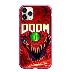 Чехол iPhone 11 Pro матовый DOOM Eternal, цвет: 3D-малиновый