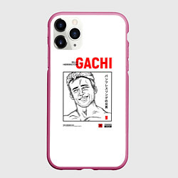 Чехол iPhone 11 Pro матовый Billy Herrington, цвет: 3D-малиновый