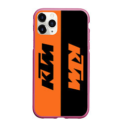 Чехол iPhone 11 Pro матовый KTM КТМ Z, цвет: 3D-малиновый