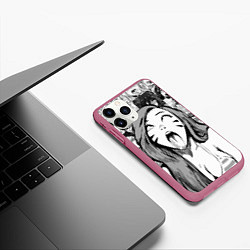 Чехол iPhone 11 Pro матовый Belle Delphine Ahegao, цвет: 3D-малиновый — фото 2