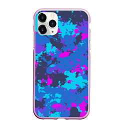 Чехол iPhone 11 Pro матовый Неоновые краски, цвет: 3D-розовый