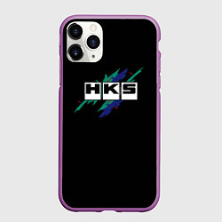 Чехол iPhone 11 Pro матовый HKS, цвет: 3D-фиолетовый