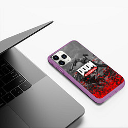 Чехол iPhone 11 Pro матовый DOOM, цвет: 3D-фиолетовый — фото 2