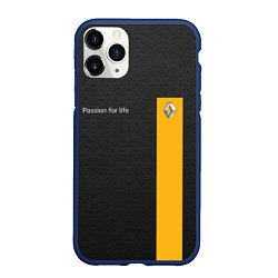 Чехол iPhone 11 Pro матовый Renault, цвет: 3D-тёмно-синий