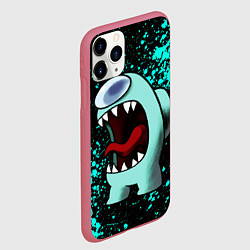 Чехол iPhone 11 Pro матовый AMONG US АМОНГ АС, цвет: 3D-малиновый — фото 2
