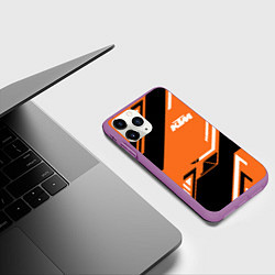 Чехол iPhone 11 Pro матовый KTM КТМ SPORT, цвет: 3D-фиолетовый — фото 2