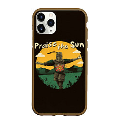 Чехол iPhone 11 Pro матовый Восхваляя солнце, цвет: 3D-коричневый