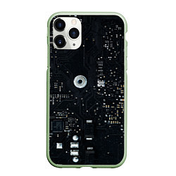 Чехол iPhone 11 Pro матовый ИНФОРМАТИЗАЦИЯ, цвет: 3D-салатовый