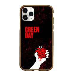 Чехол iPhone 11 Pro матовый Green day, цвет: 3D-коричневый