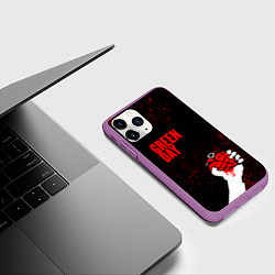 Чехол iPhone 11 Pro матовый Green day, цвет: 3D-фиолетовый — фото 2
